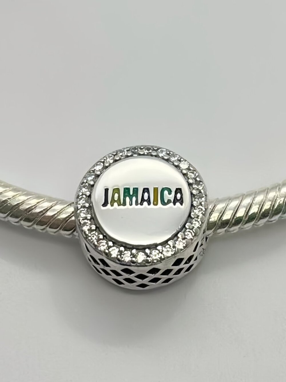 Pandora Jamaica Flag Charm S925 Sterling Silver - Picture 2 of 3